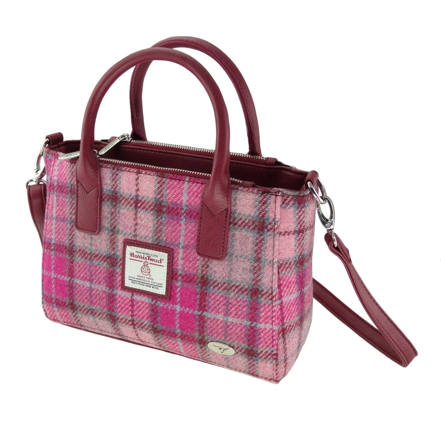 Harris Tweed Brora Small Tote Bag - COL138 Vibrant Pink Buchanan