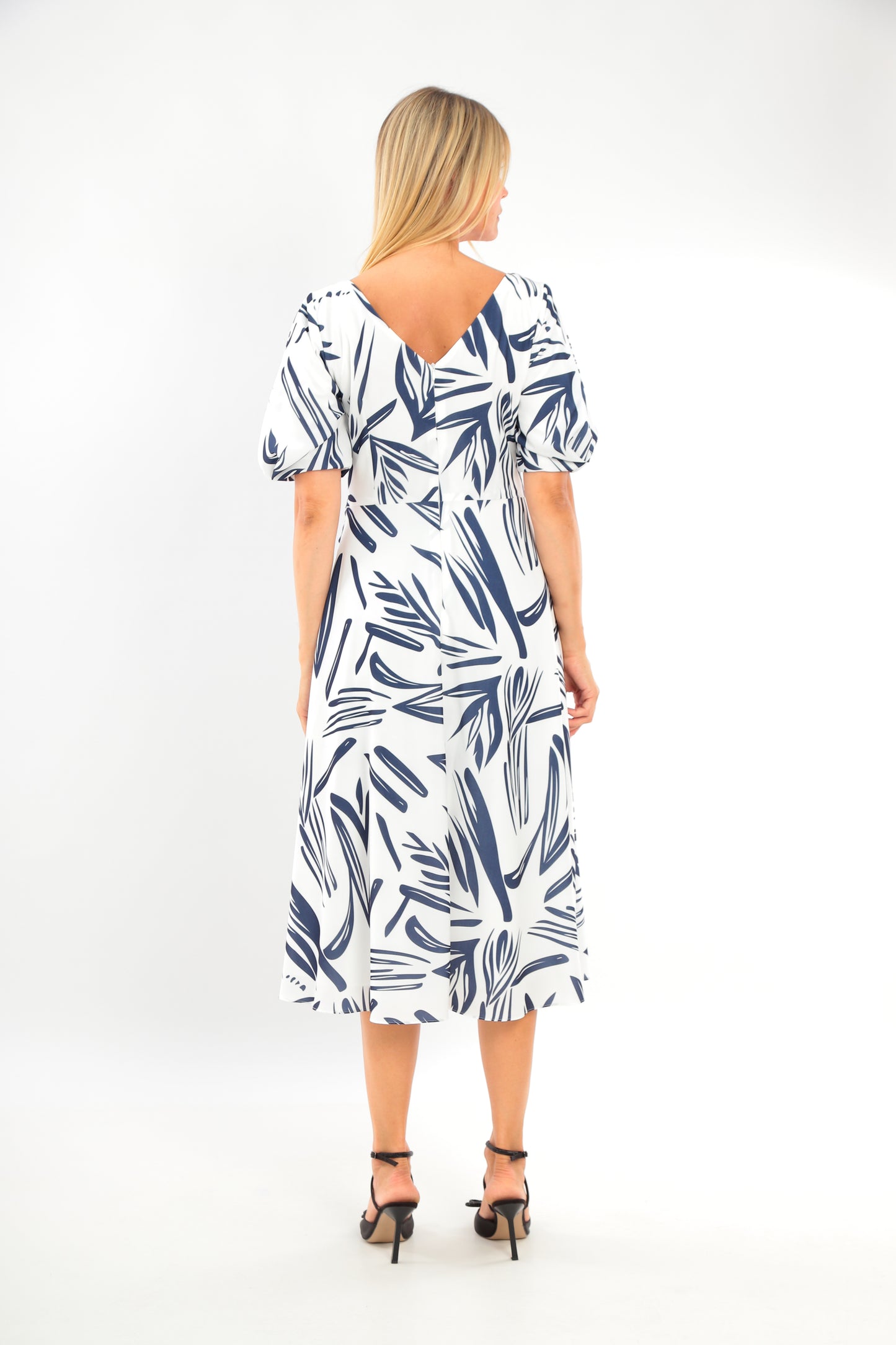 Lizabella 2047 Navy and White Occasion Dress