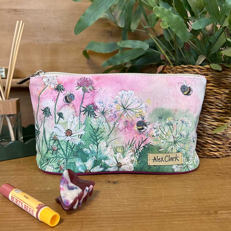 MUP01 Bees in Summer Makeup Bag - Alex Clark Makeup Bag