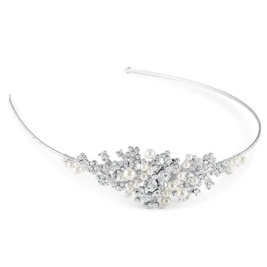 Starlet Pearl & Diamante Betsy Side Tiara
