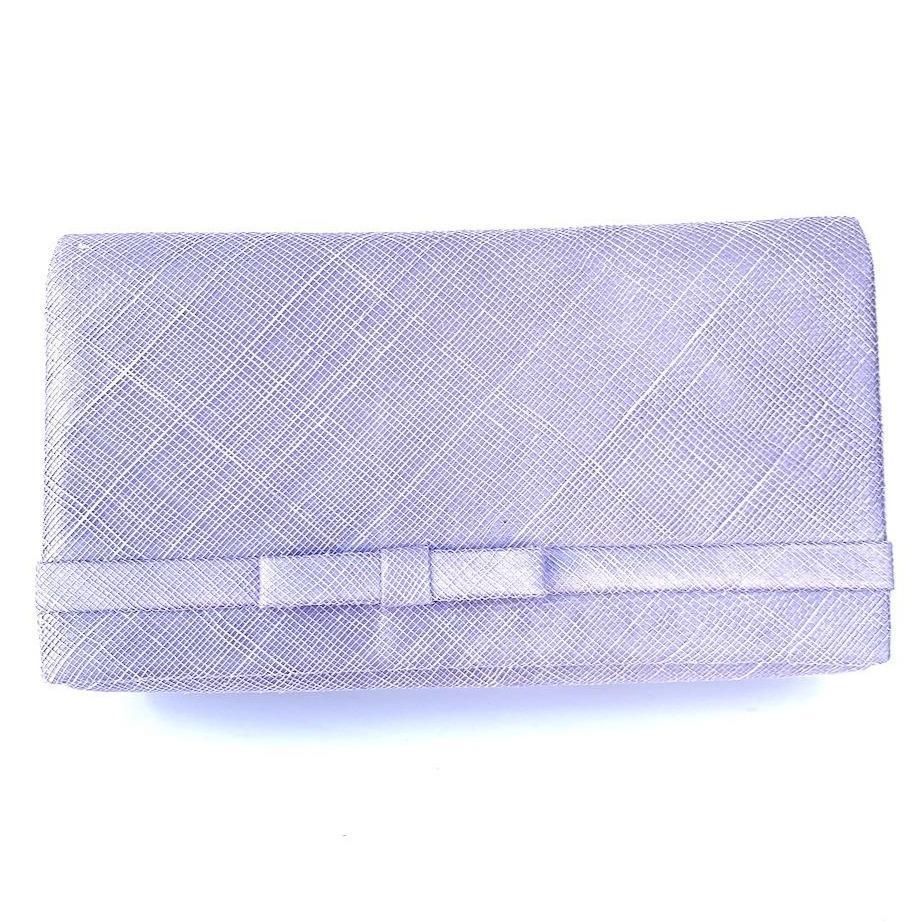 Sweet Lavendar Sinamay Clutch bag with arm strap