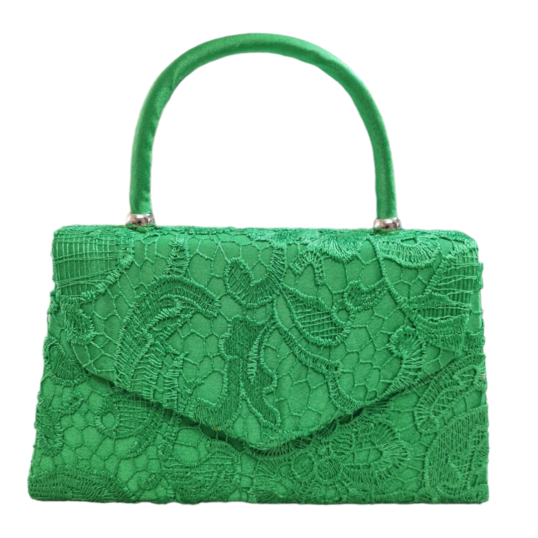 Lace Handle Bag - Green