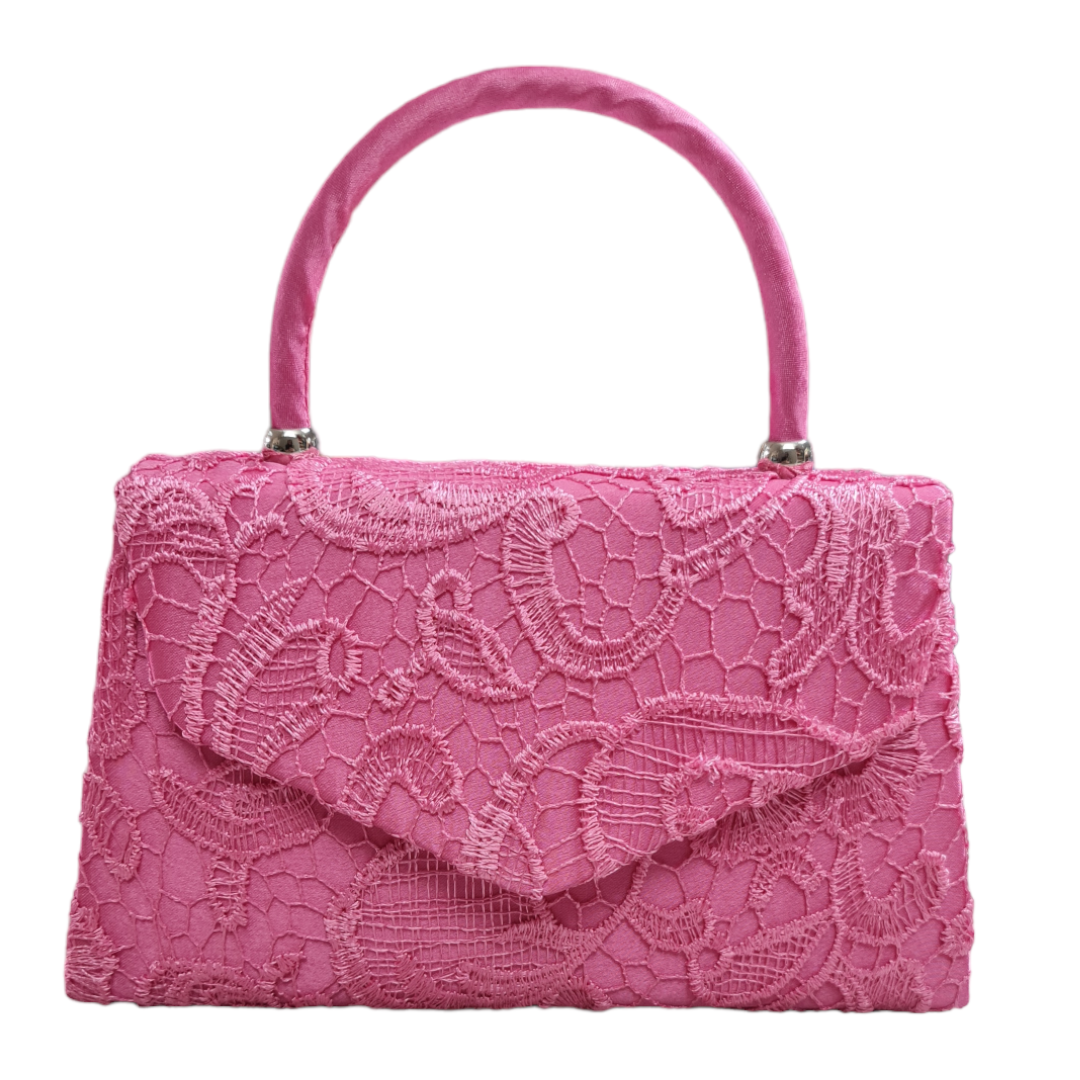 Lace Handle Bag - Pink