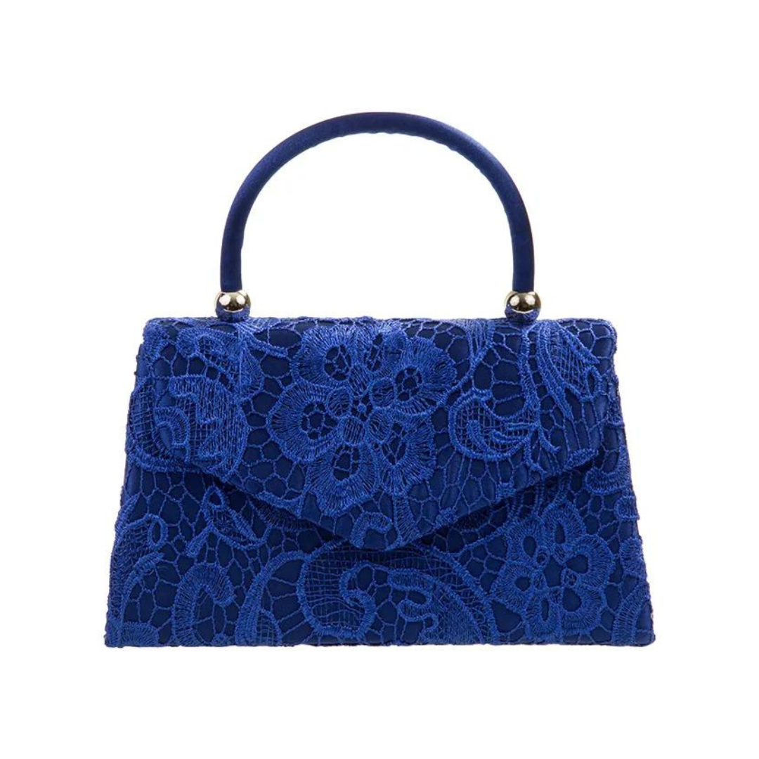 Lace Handle Bag - Royal Blue