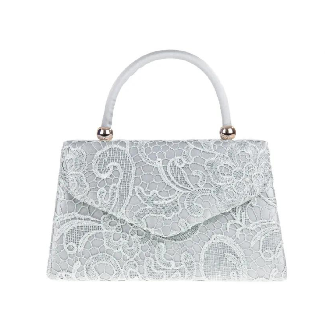 Lace Handle Bag - Silver