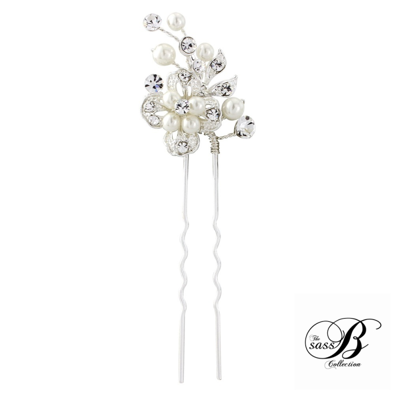 Trudy Crystal Luxe Bridal Hair Pins - Set of 3