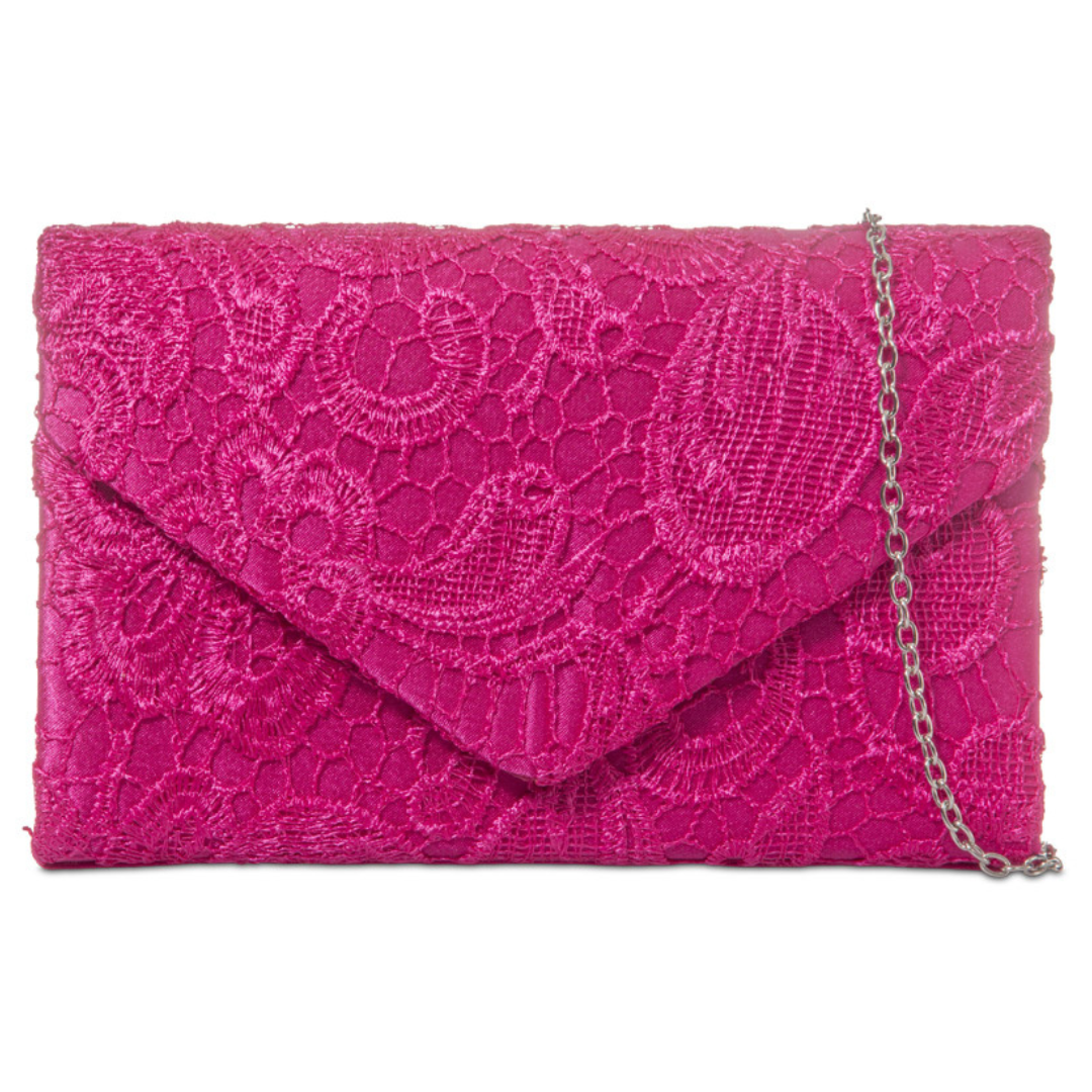 KOKO Lace Clutch Bag - Fuchsia