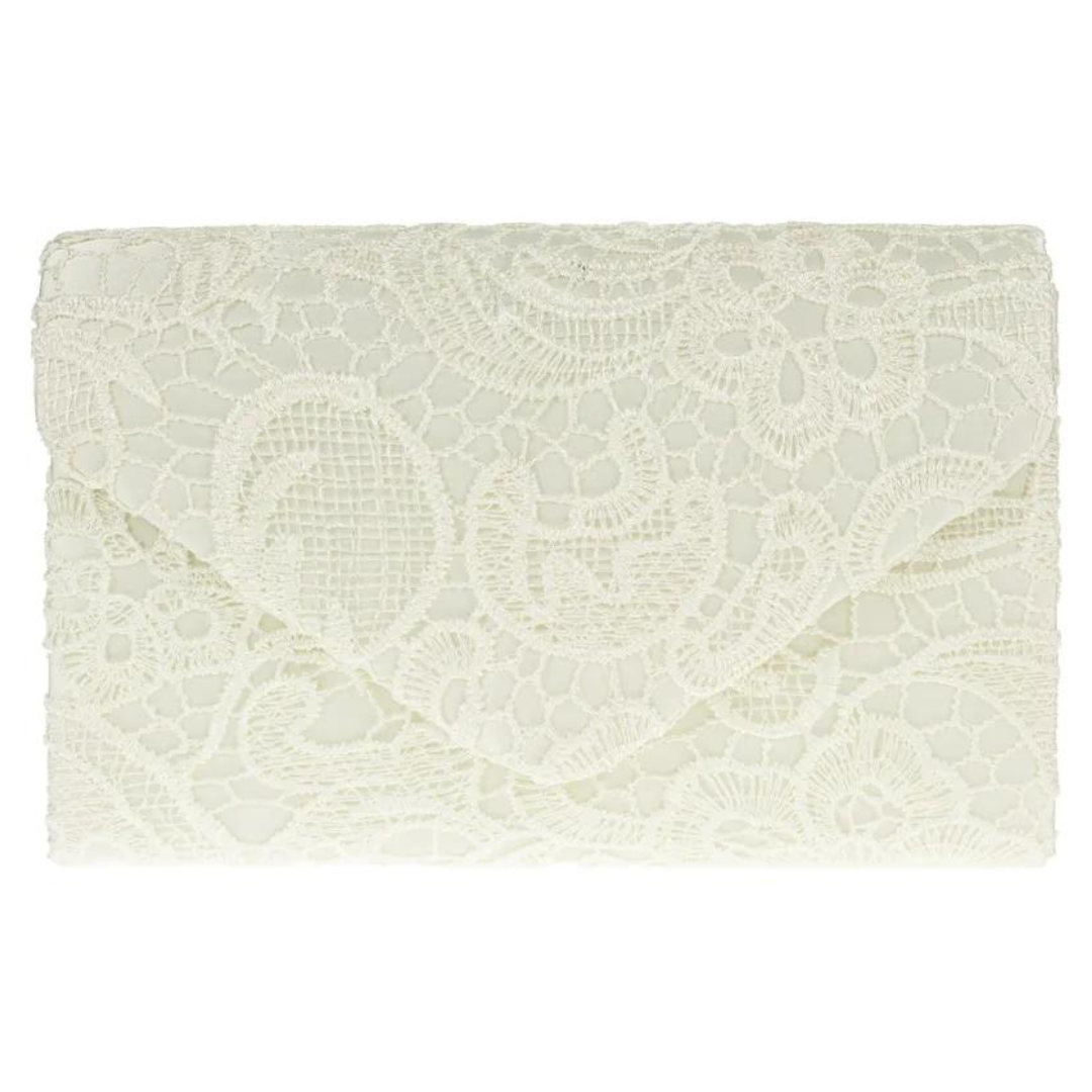 KOKO Lace Clutch Bag - Ivory