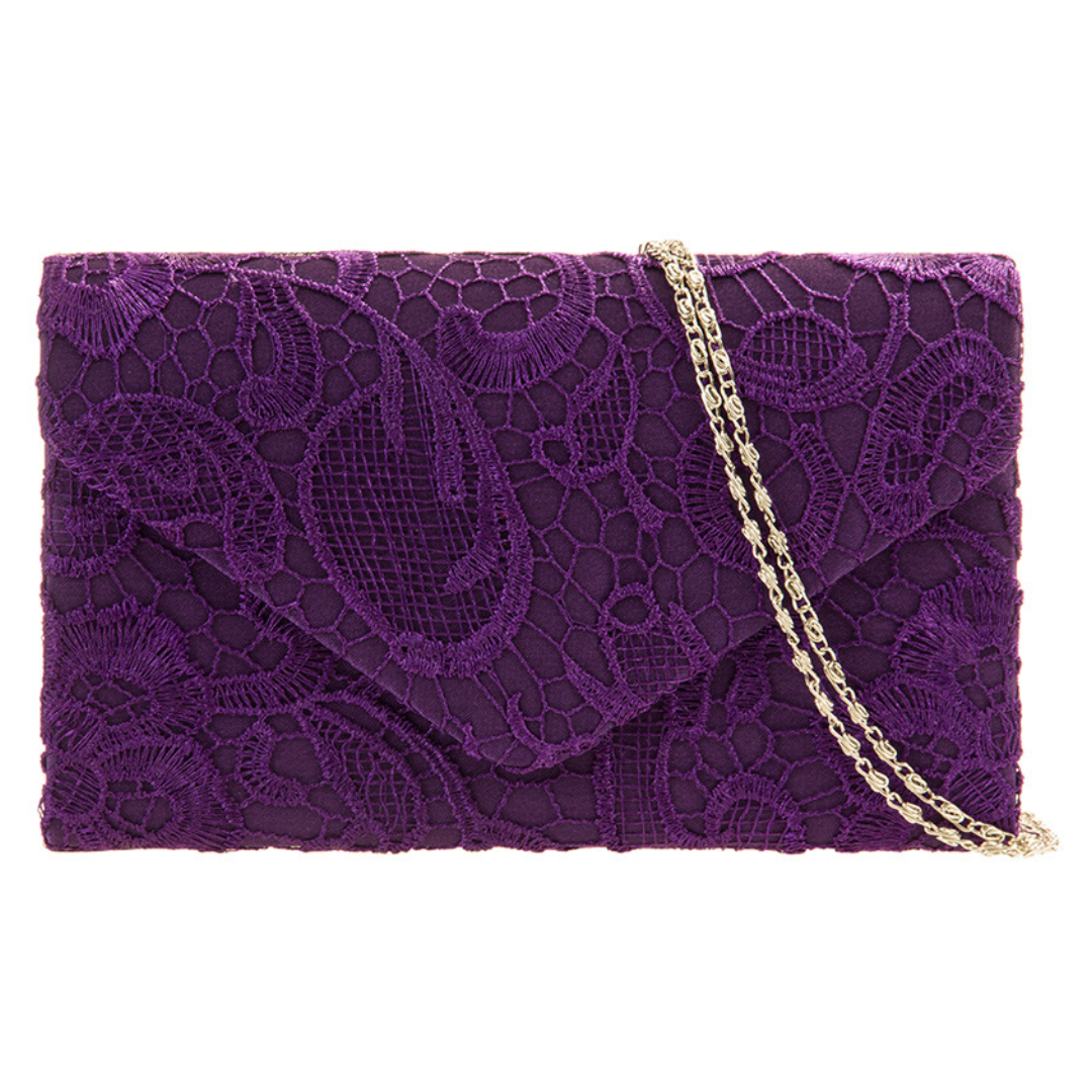 KOKO Lace Clutch Bag - Purple