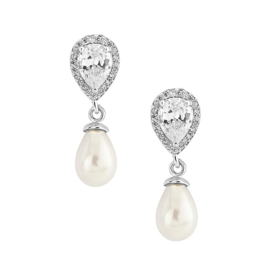 Crystal & Pearl Drop Earrings