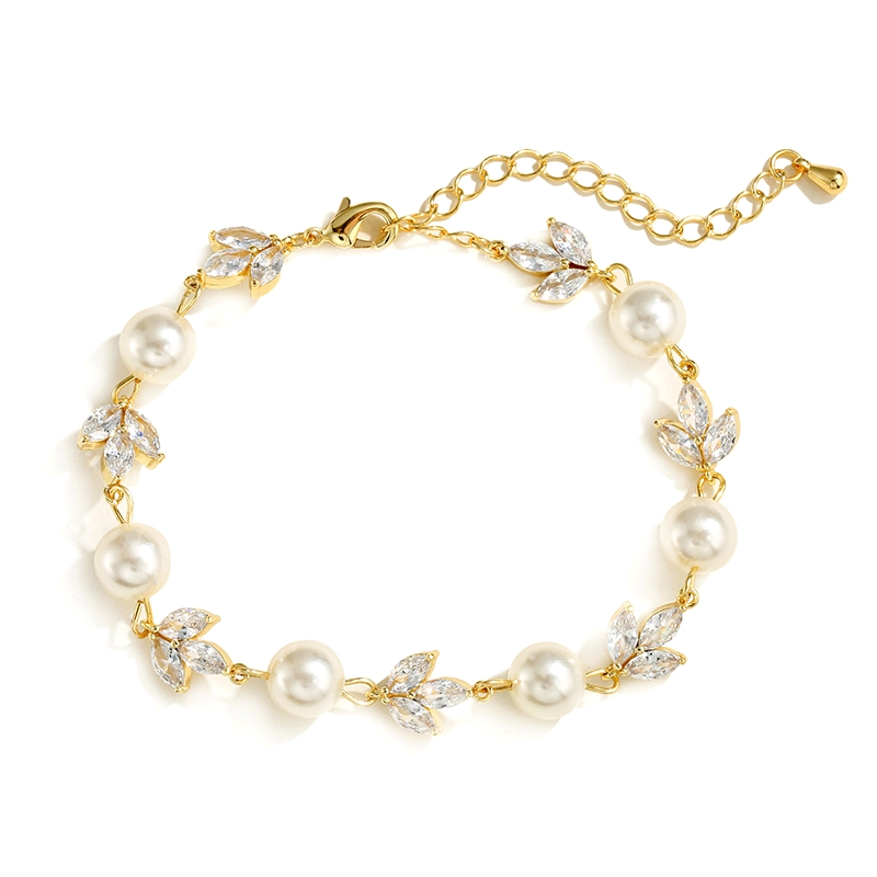 Shimmer Pearl Gold Bracelet
