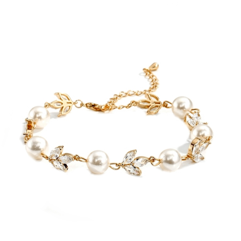 Shimmer Pearl Gold Bracelet