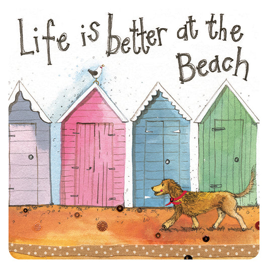 Alex Clark Coaster - C140 Life is Better at The Beach Coaster 
