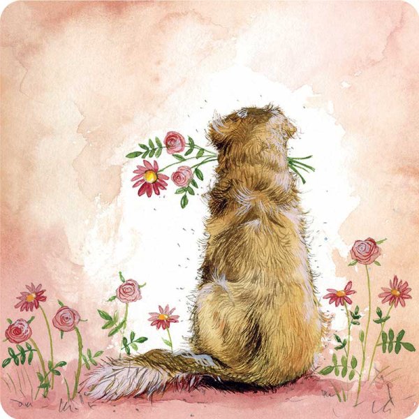 Alex Clark Coaster - C187 Goldie and Flowers Coaster