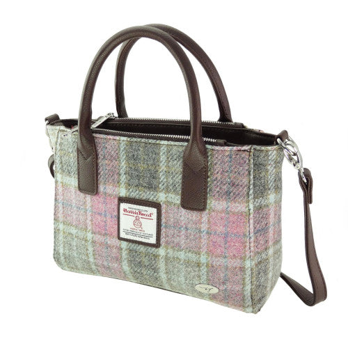 Harris Tweed Brora Small Tote Bag - COL134 Soft Pink Buchanan