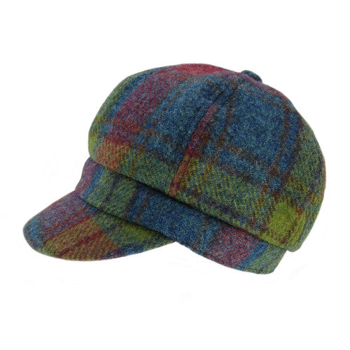 Harris Tweed Bakerboy Cap - COL046 Multi Colour Tartan