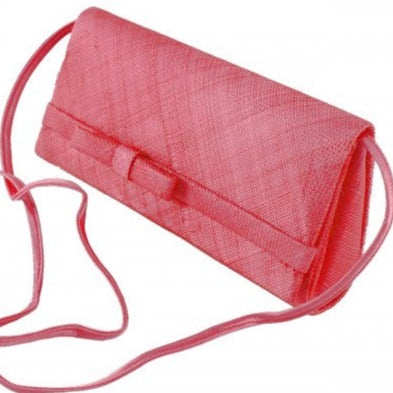 Flamingo Sinamay Clutch bag with arm strap