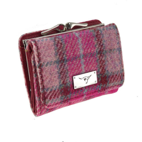 Harris Tweed Unst Purse - COL138 Vibrant Pink Buchanan