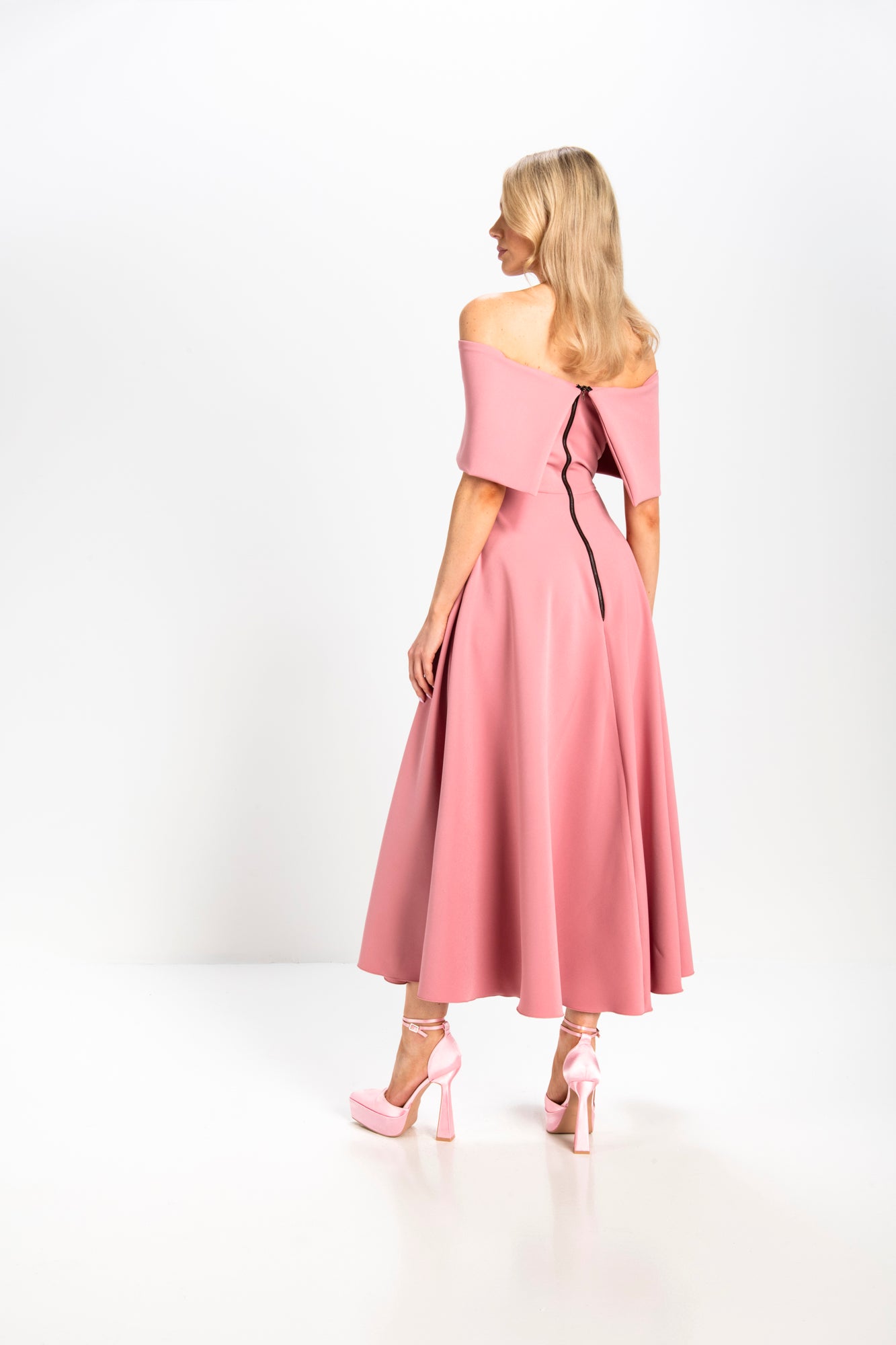 Kevan Jon Kyoto Flare Dress Fondant Pink