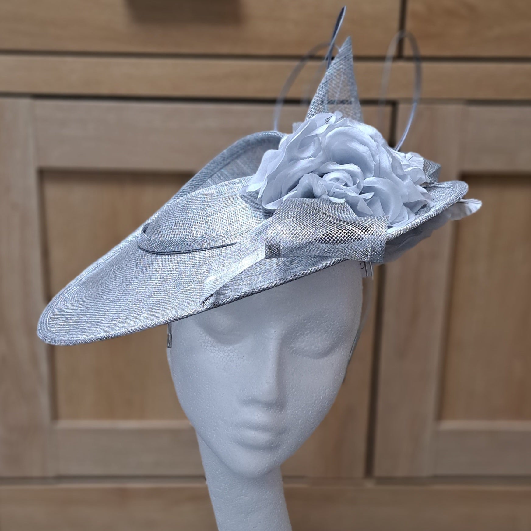 Silver Hatinator with Underbrim Roses and Quills