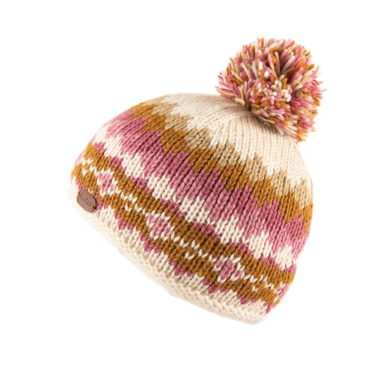 KuSan PK1605 Fleece Lined Bobble Hat - Caramel