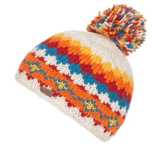 KuSan PK1605 Fleece Lined Unisex Bobble Hat - Oatmeal