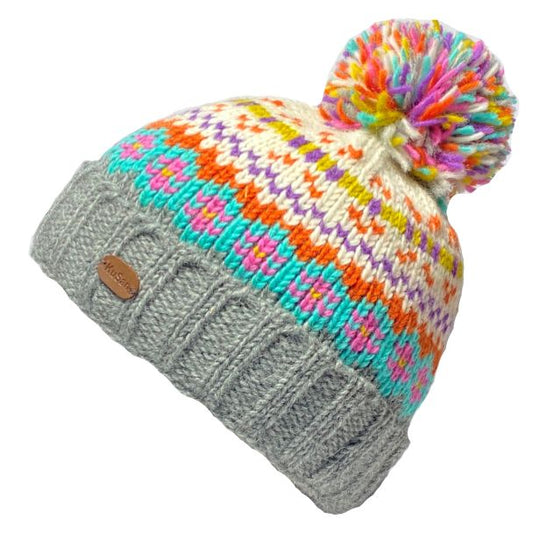 KuSan Fleece Lined Unisex Bobble Hat - Bright