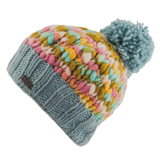 KuSan PK2331 Fleece Lined Bobble Hat - Aqua Pink