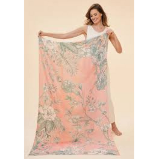 Powder Floral Jungle Scarf - Petal