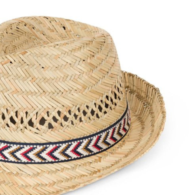 S507 Straw Trilby Hat with Band