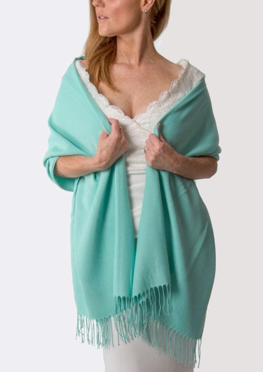 Aqua Super Soft Classic Italian Pashmina