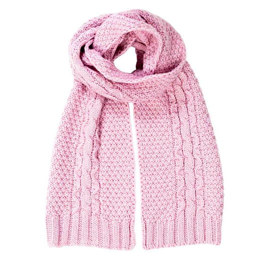 Willow Knit Scarf - Pink