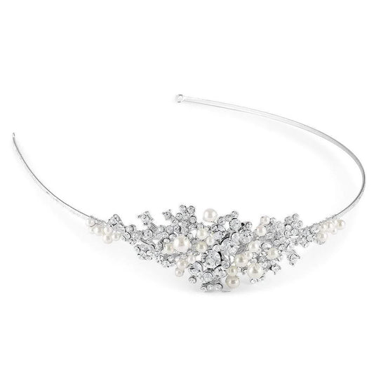 Starlet Pearl & Diamante Betsy Side Tiara