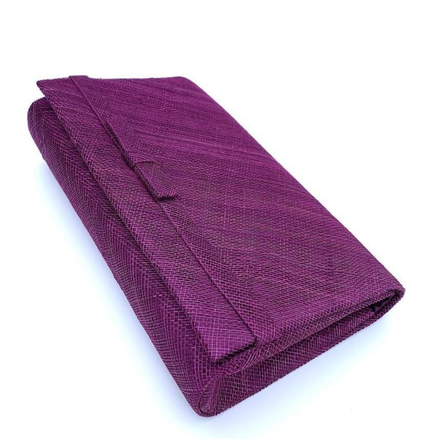 Grape Sinamay Clutch bag with arm strap