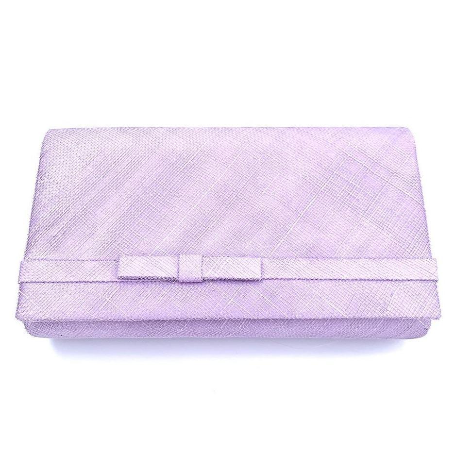 Orchid Sinamay Clutch bag with arm strap