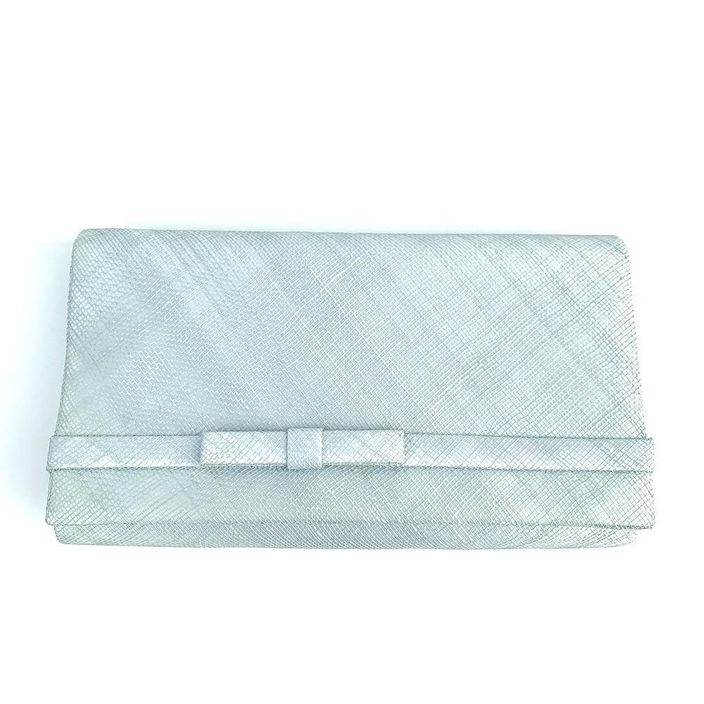 Peppermint Sinamay Clutch bag with arm strap
