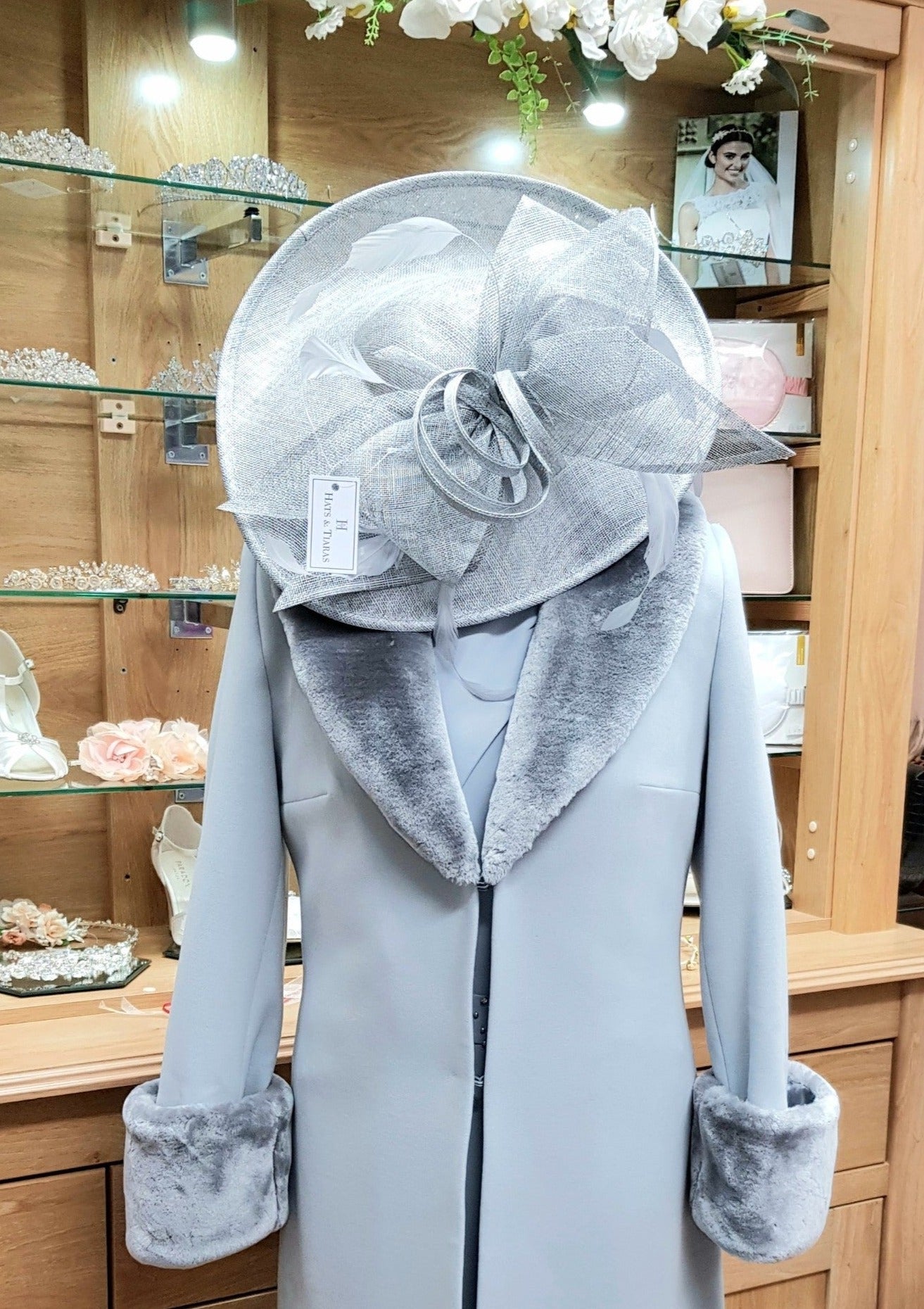 Silver sales coat dress