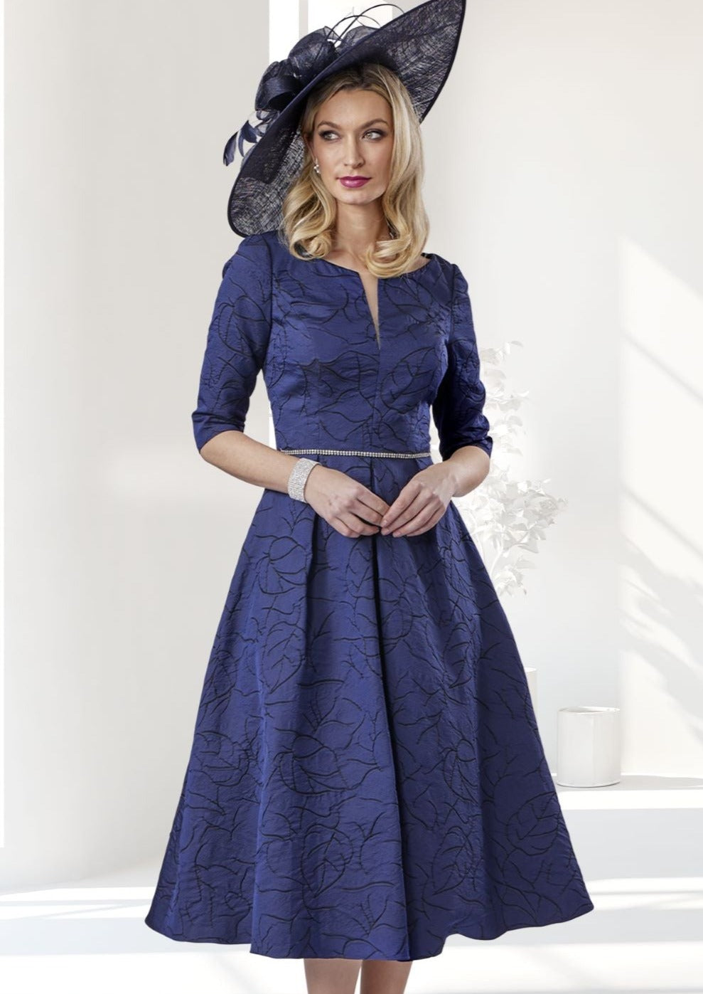 Veromia VO8128 Navy Occasion Dress